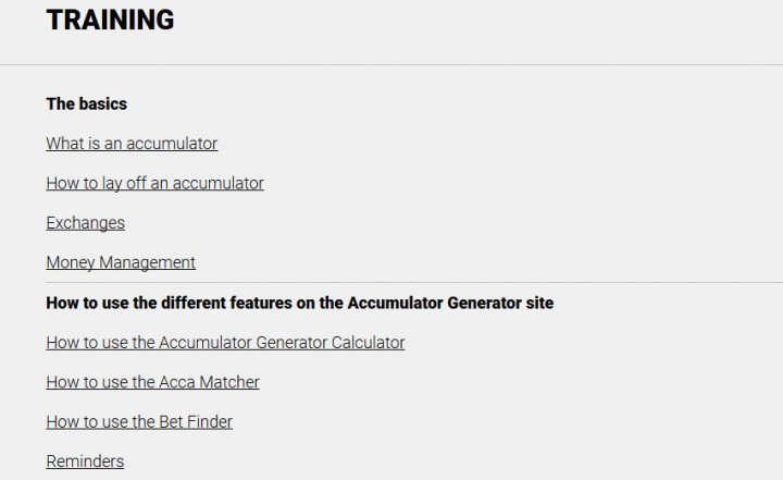 Accumulator Generator — Screenshot — The Training