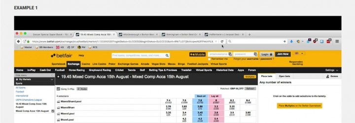 Advantage Play Secrets — Screenshot — Betfair Matched Bettors Exploit Example