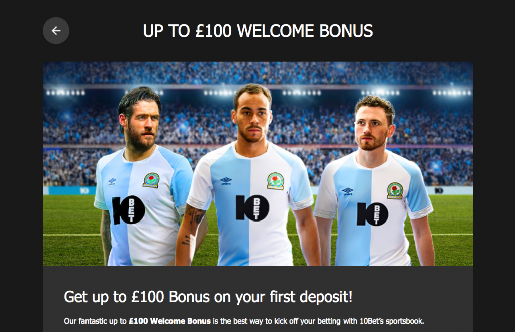 10 Bet welcome bonus