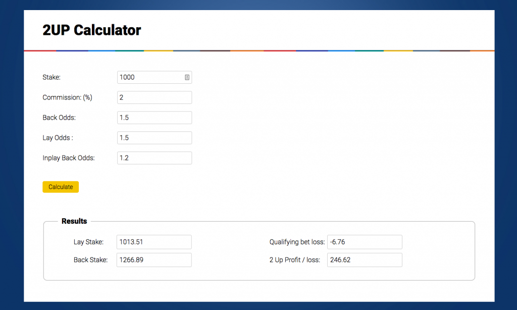 2 Up Calculator