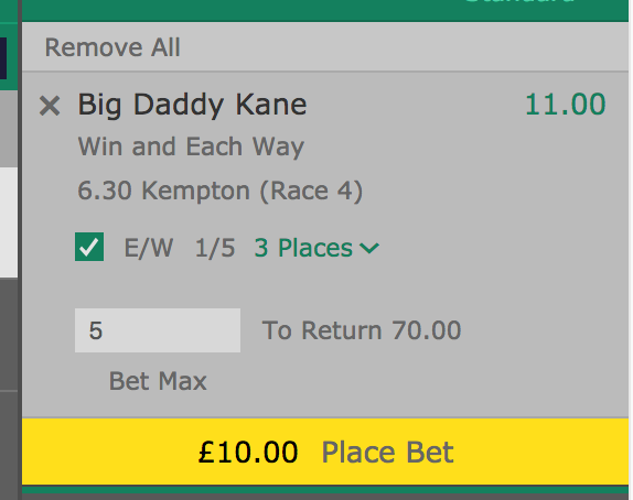 bet 365 betslip